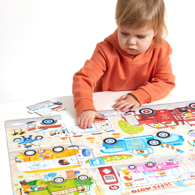 CzuCzu Moto puzzle Auta 40 elementów 3+, 4+