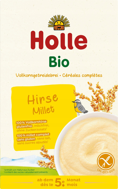 HOLLE BIO Kaszka Jaglana Pełnoziarnista Bezmleczna Bez Glutenu 250g 5M+