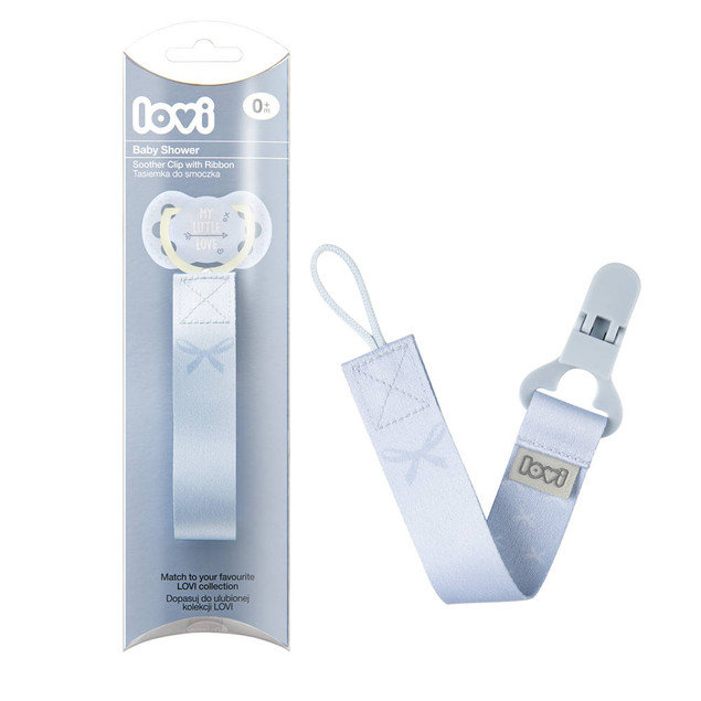 LOVI Tasiemka do smoczka Baby Shower Boy
