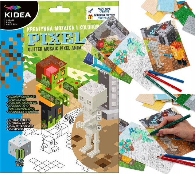 KOLOROWANKI WYDRAPYWANKI KREATYWNE PIZEL GAME