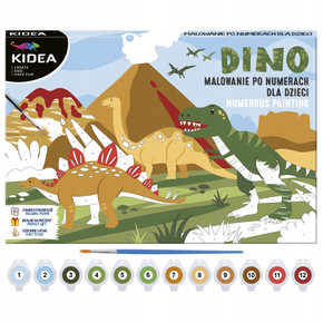 Malowanie Po Numerach DINOZAURY Dla Dzieci Kidea