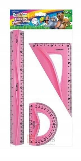 Zestaw geometryczny 3el. 20cm Bambiono mix kol. MAJEWSKI