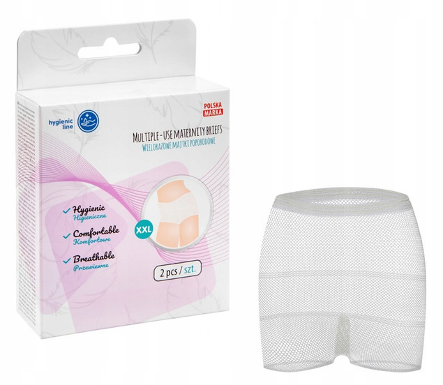 Akuku wielorazowe majtki poporodowe siatka 2sztXXL