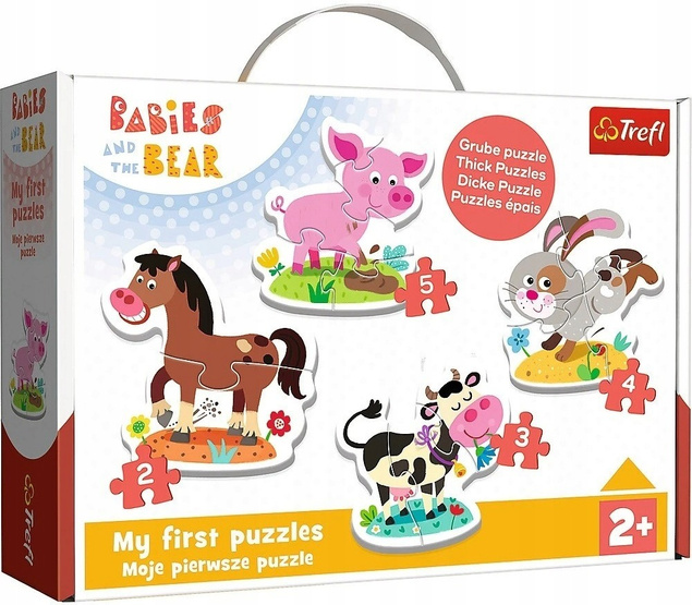 Puzzle Baby Classic Bobaski i Miś na farmie 36127 Trefl