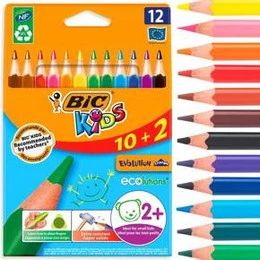 BIC KIDS EVO TRÓJKĄTNE GRUBE KREDKI OŁÓWKOWE 12KOL