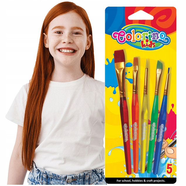 Colorino Pędzle akrylowe szkolne 5szt.