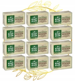 12x BIAŁY JELEŃ Hipoalergiczne Mydło Naturalne Do Skóry Wrażliwej w Kostce