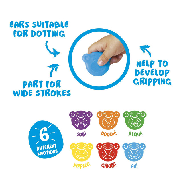 Kredki Misiaki Baby 6 kolorów CARIOCA