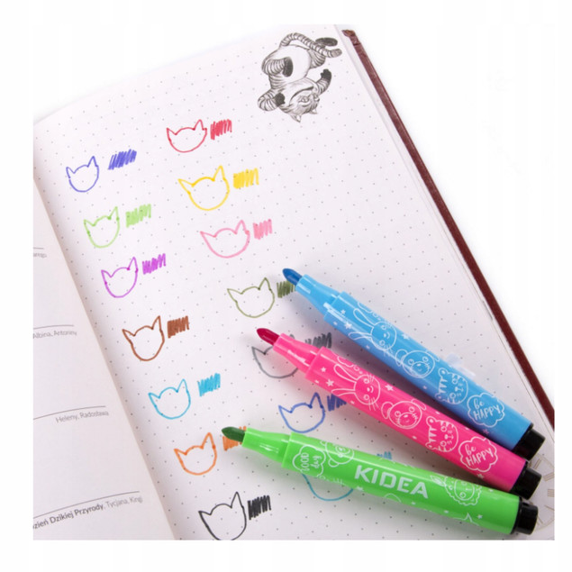 Flamastry Jumbo 24 kolory Kidea