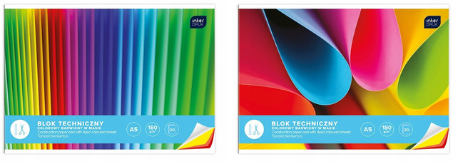 Blok techniczny kolorowy A5 20k INTERDRUK