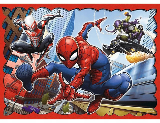 Trefl Puzzle 4w1 Bohaterski Spider-Man 34384 