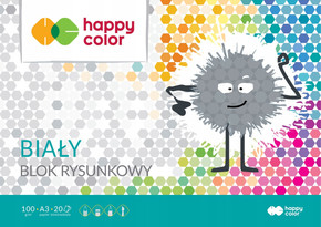 Blok Rysunkowy A3 BIAŁY 100g 20 Kartek Happy Color