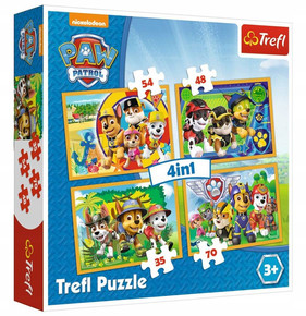 Puzzle 4w1 Układanka Dla Dzieci PSI PATROL Pieski Pies Paw 207 el. 4+ Trefl