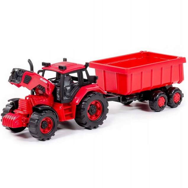 Traktor Belarus Z Przyczepą 37cm Czerwony Dla Dzieci 3+ Polesie 91321