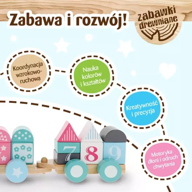 Zabawka drewniana Świnka 61661 Trefl