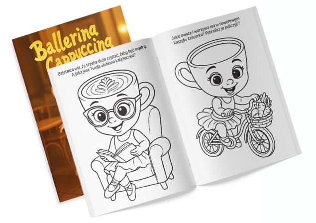Kolorowanka Ballerina Cappuccina z naklejkami