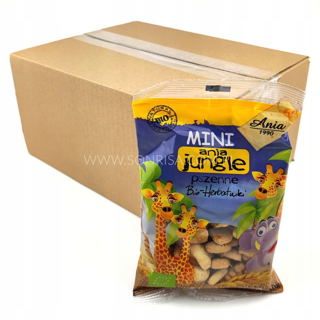 Herbatniki Pszenne Mini Jungle BIO 100g Ania