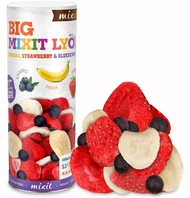 MIXIT Duże Chrupiące Owoce Liofilizowane BANAN TRUSKAWKA JAGODA 160g