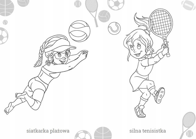 Maluszkowe malowanie. Sportowcy