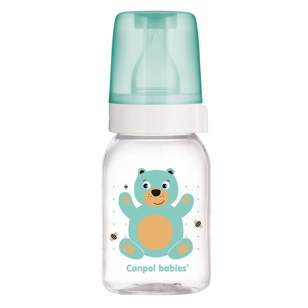 Canpol babies butelka wąska 120ml CUTE ANIMALS