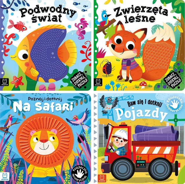 Dotknij Zwierzęta leśne Książeczka sensoryczna