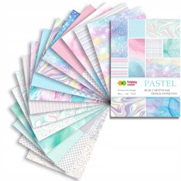 Blok z motywami Pastel A4/15K 80g HAPPY COLOR