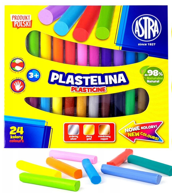Plastelina 24kol ASTRA