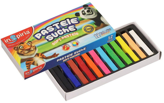 PASTELE SUCHE KREDKI PASTELOWE 12 KOLORÓW INSPIRIA