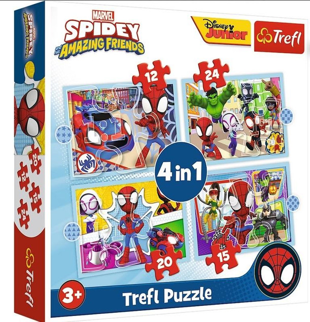 Trefl Puzzle 4w1 Ekipa Spidey'a 34611