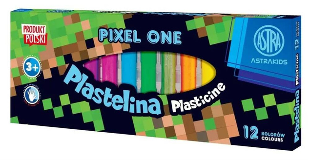 Plastelin Szkolna 12 Kolorów Pixele Game Pixelone Astra