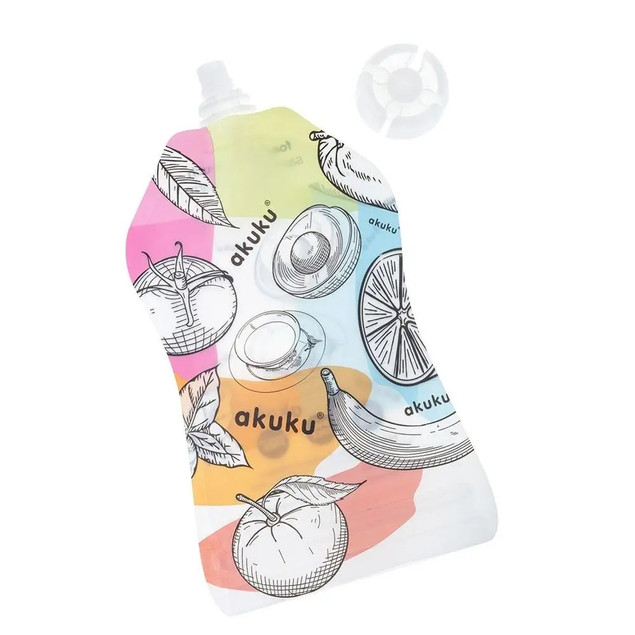 Akuku wielorazowe saszetki na pokarm  A0056