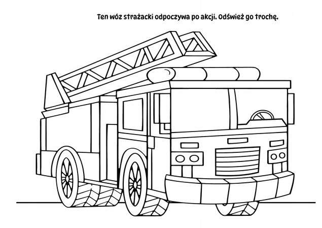 Kolorowanka Straż Pożarna Książeczka Z Wykrojnika + Naklejki BooksAndFun