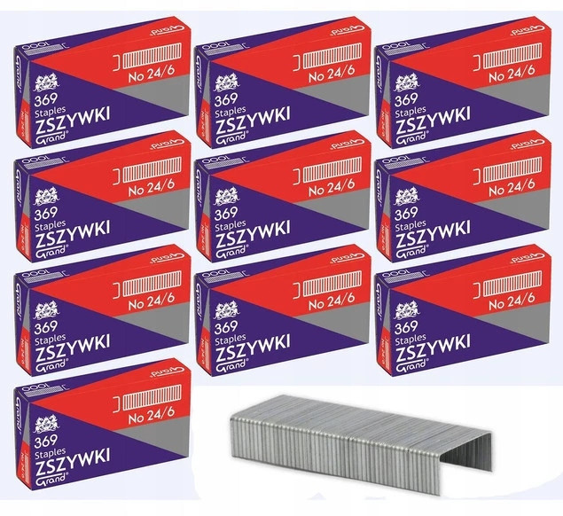 Zszywki 24/6 (1000szt*10) GRAND