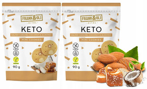 FRANK&OLI Keto Mini Ciasteczka SŁONY KARMEL KOKOS MIGDAŁY Bez Cukru 90g x2