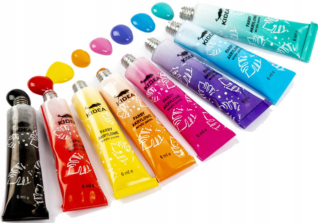 Farby akrylowe 24 kolory Kidea