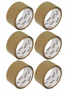 Taśma Pakowa Klejąca 48x50m Akryl Brązowa 1 Rolka Grand x6