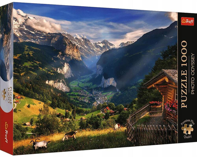 Puzzle 1000 Układanka SZWAJCARIA Dolina Lauterbrunnen Alepjsa Dolina 12+