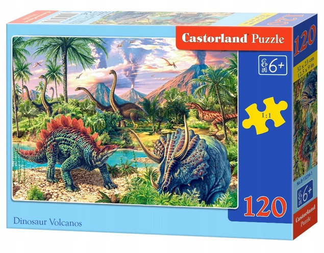 Puzzle 120 Dinosaur Volcanos CASTOR