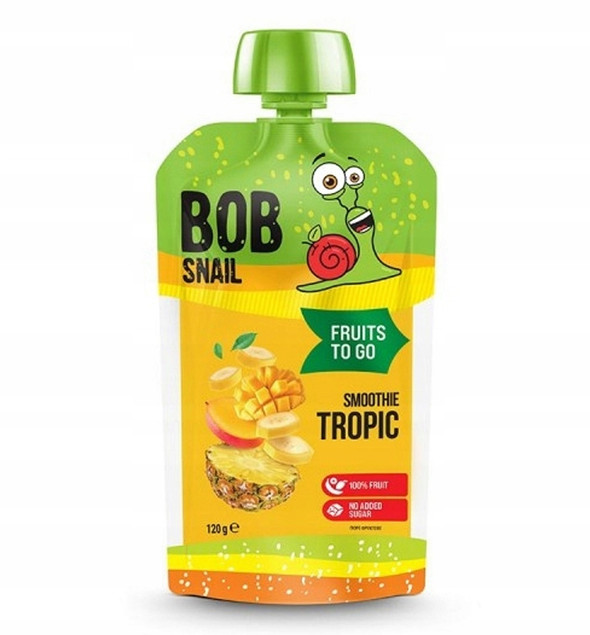 8x BOB SNAIL Smoothie MIX SMAKÓW Bez Dodatku Cukru Mus