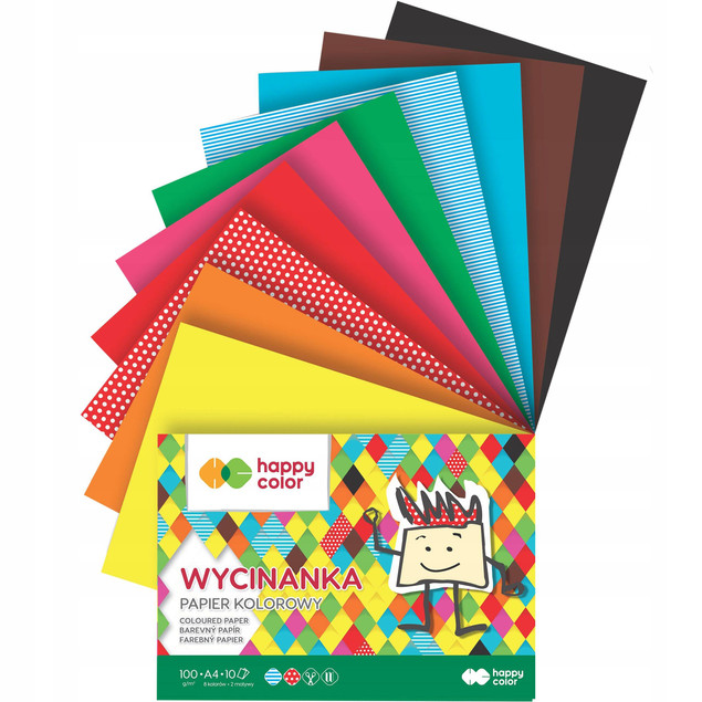BLOK WYCINANKA HAPPY COLOR A4/10K PAPIER KOLOROWY
