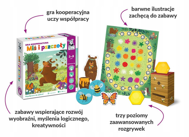 Kapitan Nauka. Miś i pszczoły. Gra kooperacyjna