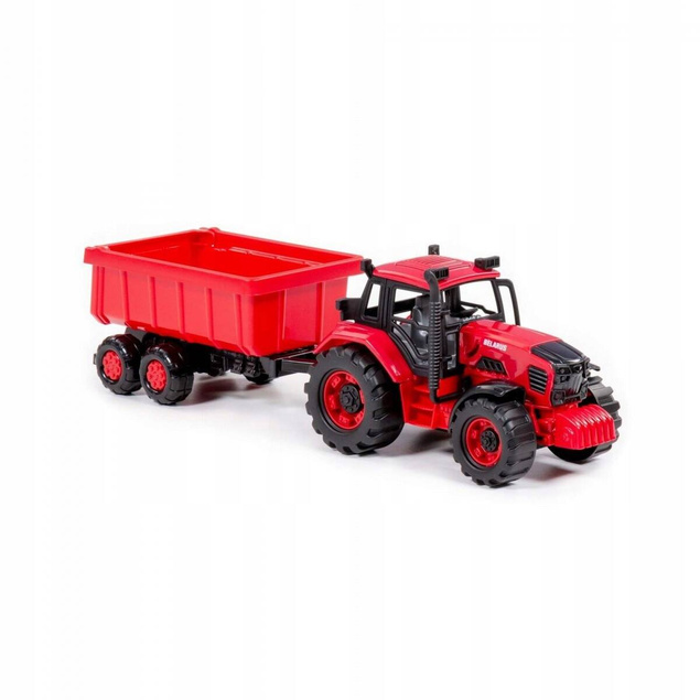 Traktor Belarus Z Przyczepą 37cm Czerwony Dla Dzieci 3+ Polesie 91321