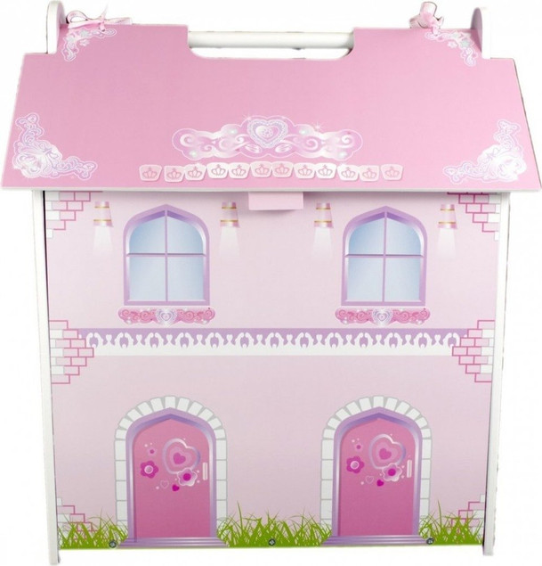 Duży DREWNIANY DOMEK DLA LALEK Mebelki NORIMPEX