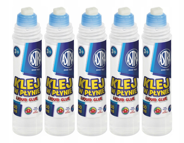 Klej Szkolny W Płynie Biurowy Mocny Przezroczysty 50ml 3+ Astra