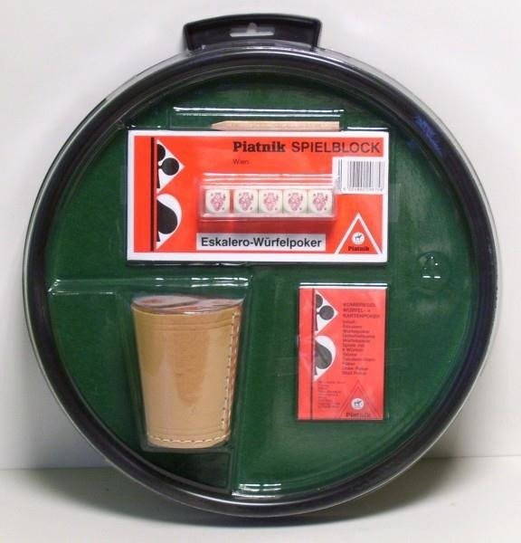 ZESTAW DO GRY W KOŚCI Z TACKĄ oczkowe PIATNIK