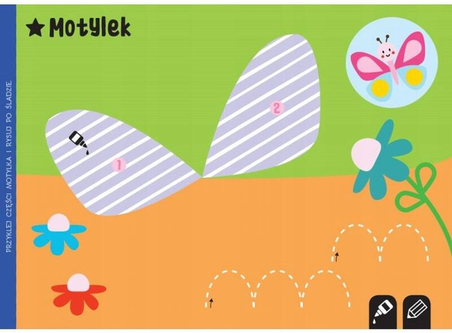 Wycinam Naklejam Rysuję Zwierzęta Wycinanki Edukacyjne A. Bator 4+ Aksjomat