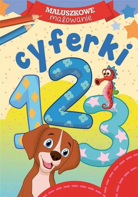 MALOWANKI KOLOROWANKI Z NAKLEJKAMI MALUSZKOWE MALOWANIE CYFERKI