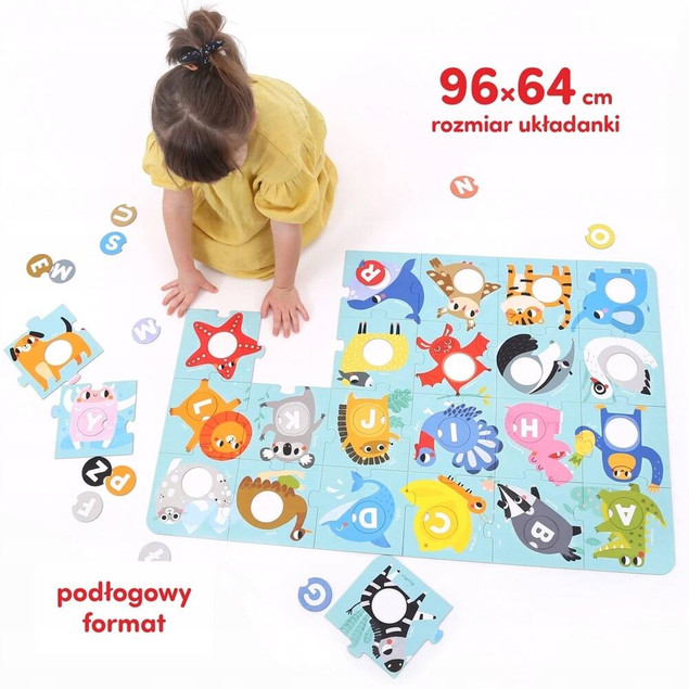 Duuuże Puzzle z Dziurką Alfabet CzuCzu