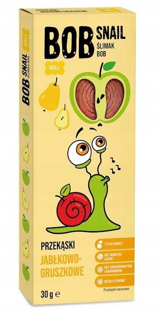 ŚLIMAK BOB SNAIL PRZEKĄSKA bez cukru glutenu 30G MIX SMAKÓW x 6szt 0,24KG