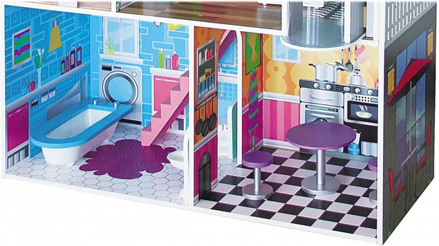 Duży DREWNIANY DOMEK dla lalek Winda WILLA 112 cm